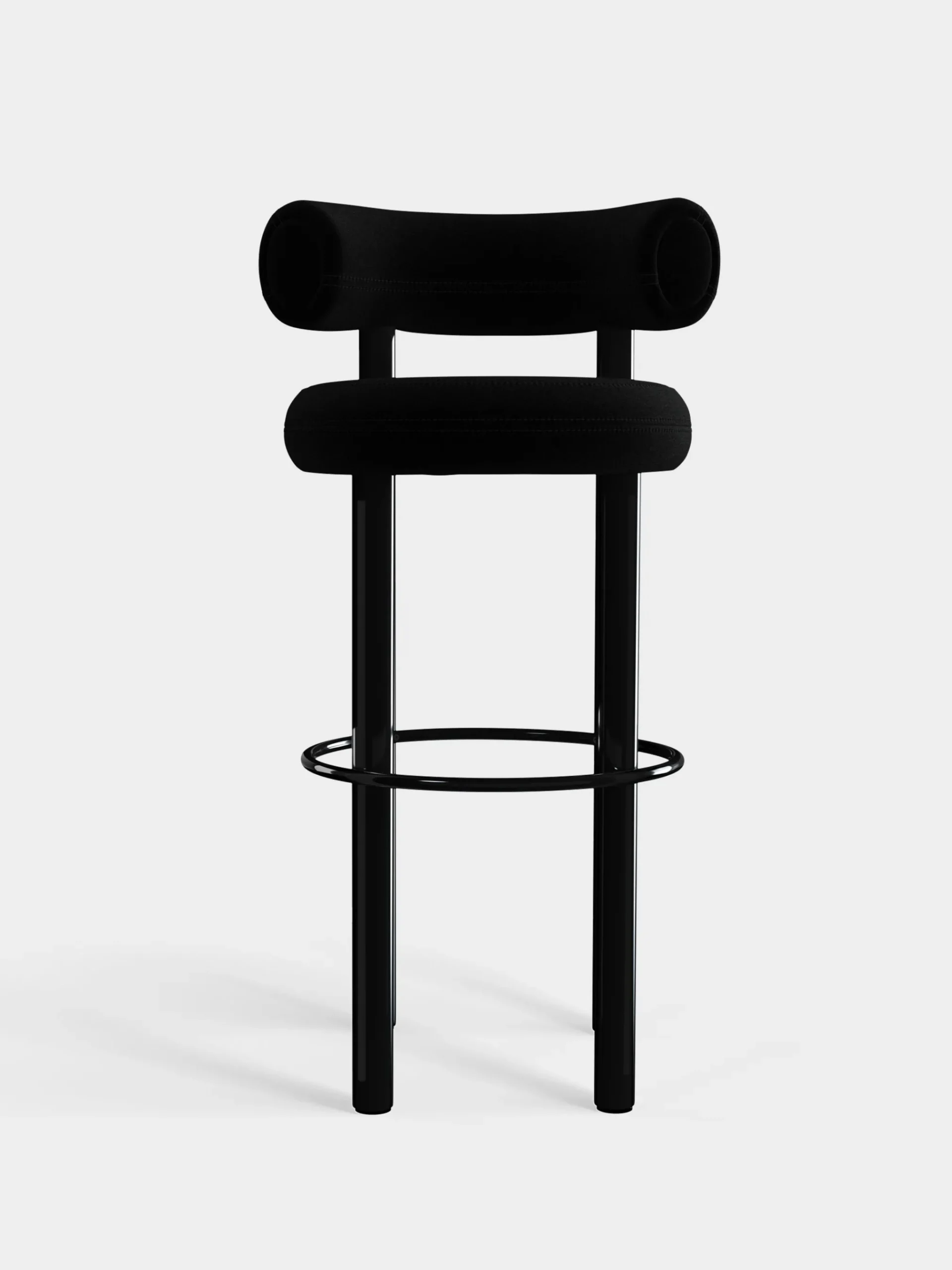 Tom Dixon Bar & Counter Stools*Fat Black Steel 75cm Bar Stool