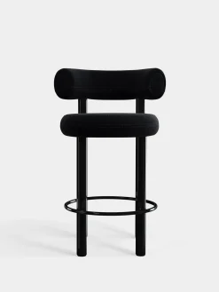 Tom Dixon Bar & Counter Stools*Fat Black Steel 65cm Counter Stool