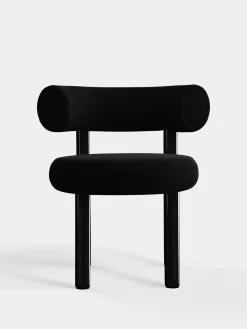 Tom Dixon Dining Chairs*Fat Black Steel Dining Chair