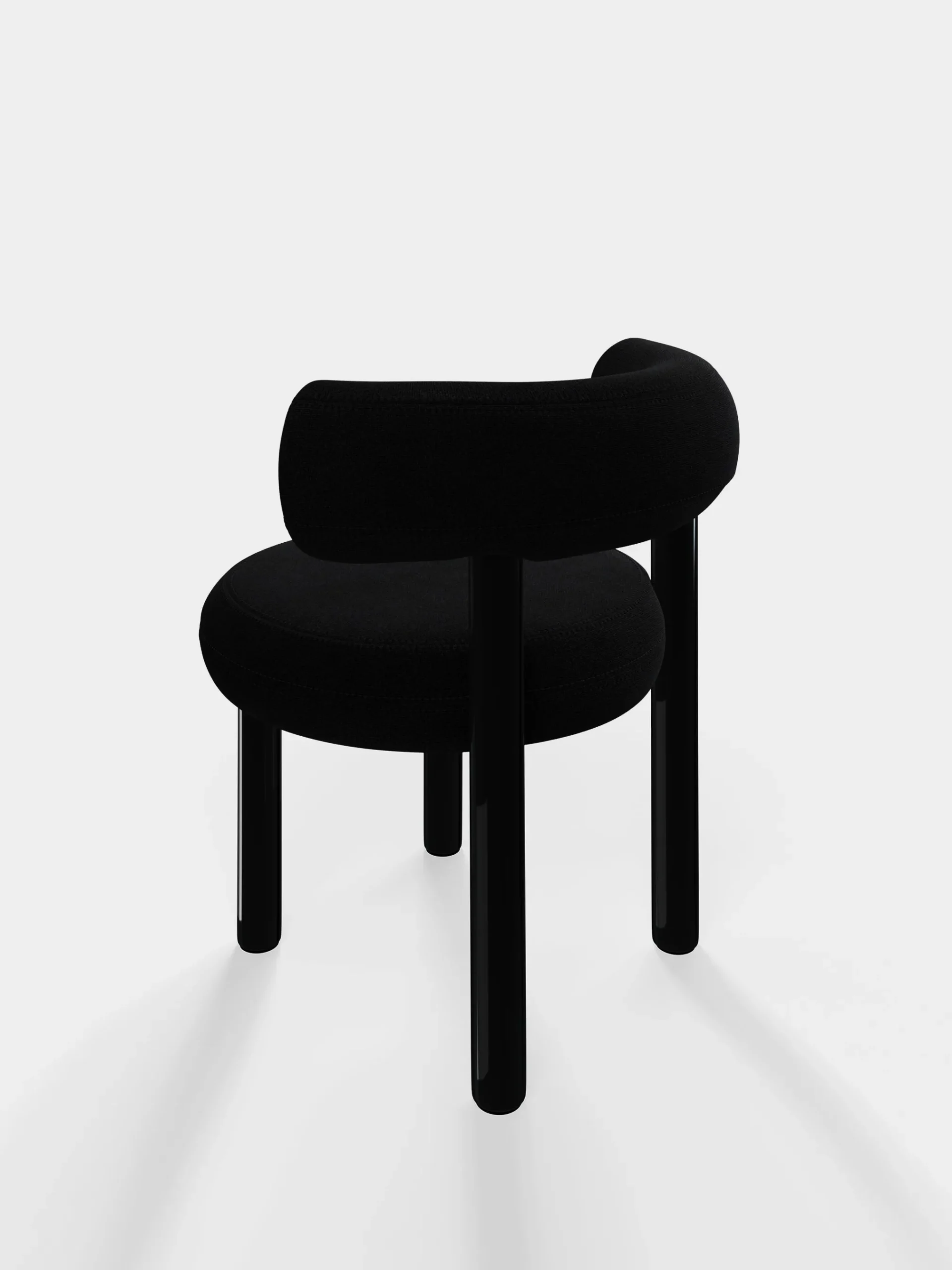 Tom Dixon Dining Chairs*Fat Black Steel Dining Chair