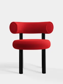 Tom Dixon Dining Chairs*Fat Black Steel Dining Chair