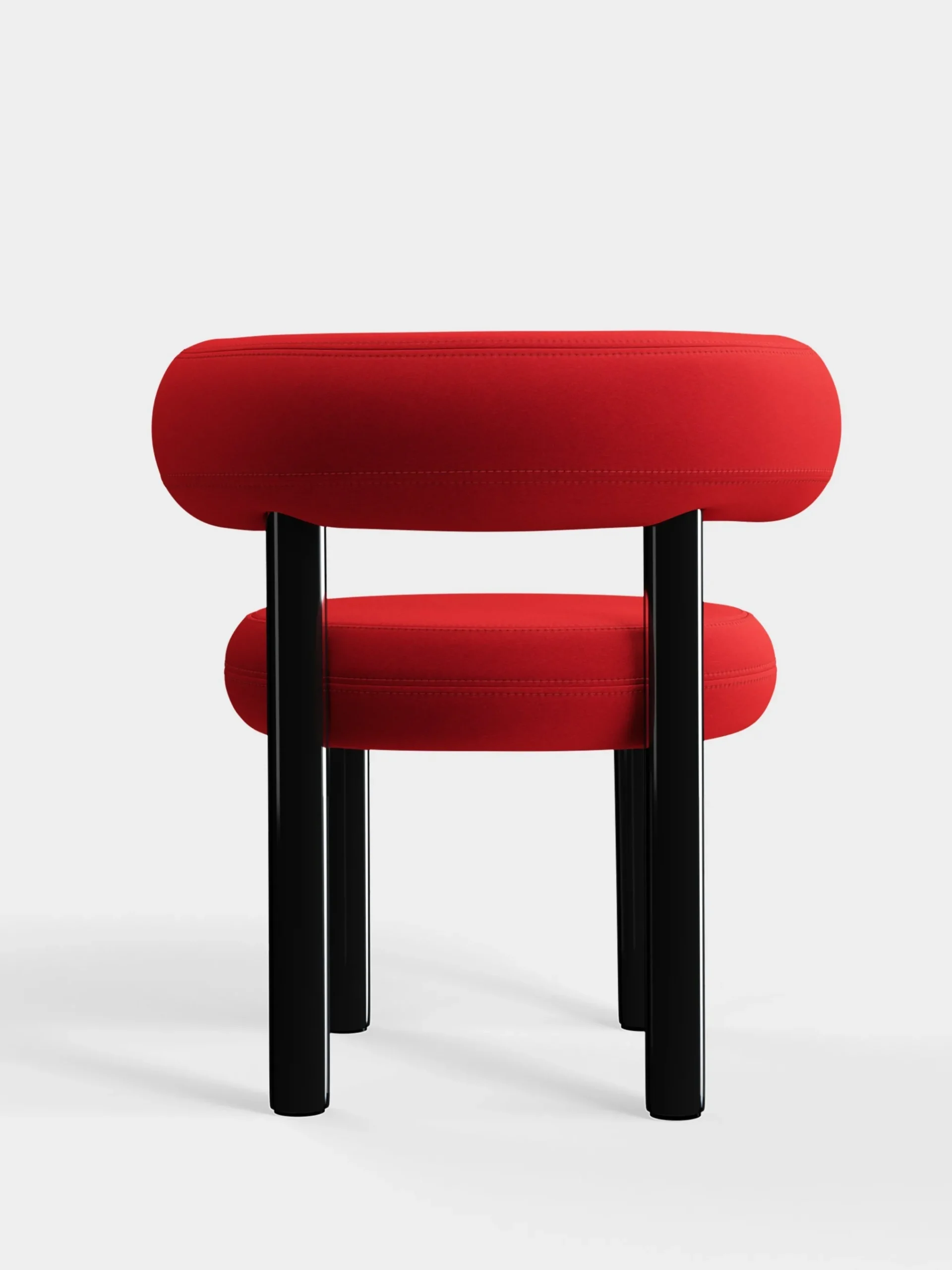 Tom Dixon Dining Chairs*Fat Black Steel Dining Chair