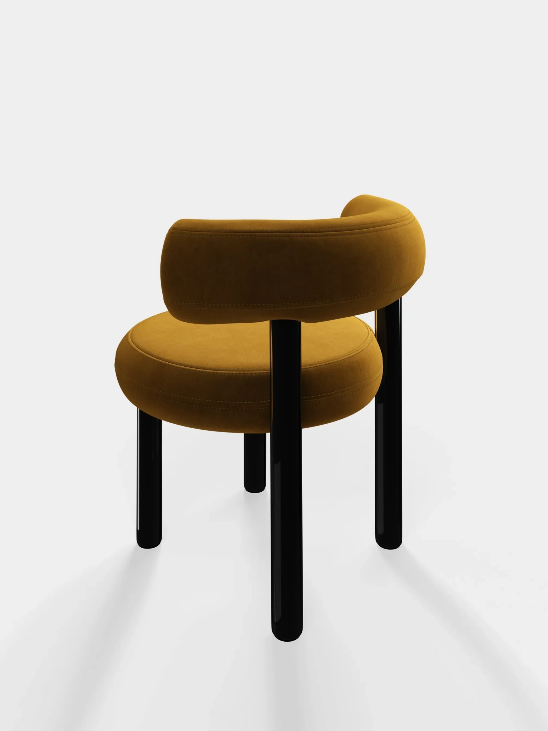 Tom Dixon Dining Chairs*Fat Black Steel Dining Chair