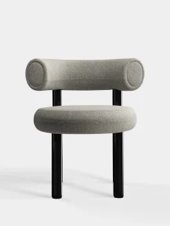 Tom Dixon Dining Chairs*Fat Black Steel Dining Chair
