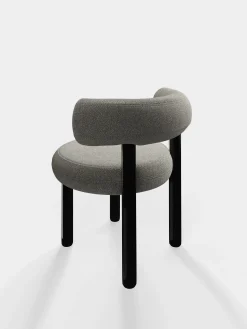 Tom Dixon Dining Chairs*Fat Black Steel Dining Chair