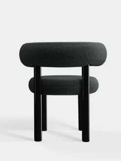 Tom Dixon Dining Chairs*Fat Black Steel Dining Chair