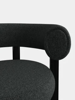 Tom Dixon Dining Chairs*Fat Black Steel Dining Chair