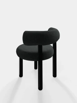 Tom Dixon Dining Chairs*Fat Black Steel Dining Chair