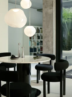 Tom Dixon Dining Chairs*Fat Black Steel Dining Chair