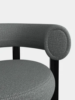 Tom Dixon Dining Chairs*Fat Black Steel Dining Chair