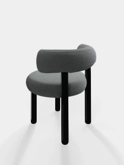 Tom Dixon Dining Chairs*Fat Black Steel Dining Chair