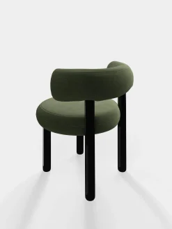 Tom Dixon Dining Chairs*Fat Black Steel Dining Chair