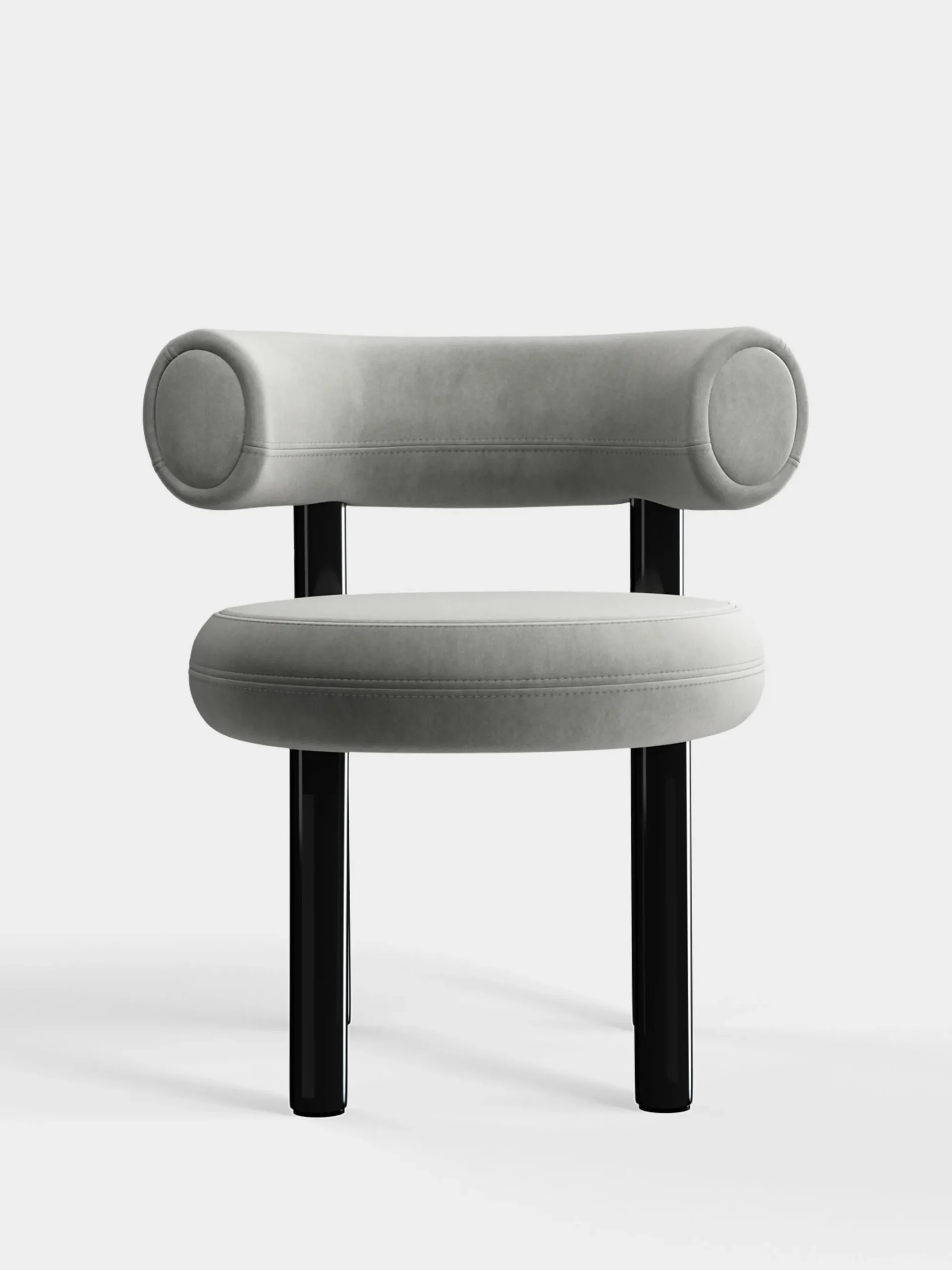 Tom Dixon Dining Chairs*Fat Black Steel Dining Chair