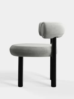 Tom Dixon Dining Chairs*Fat Black Steel Dining Chair
