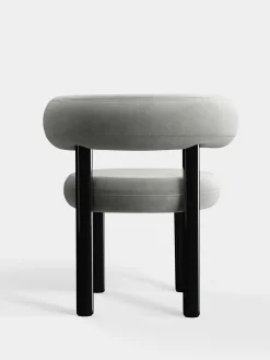 Tom Dixon Dining Chairs*Fat Black Steel Dining Chair