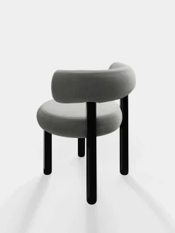 Tom Dixon Dining Chairs*Fat Black Steel Dining Chair