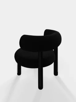 Tom Dixon Lounge Chairs*Fat Black Steel Lounge Chair