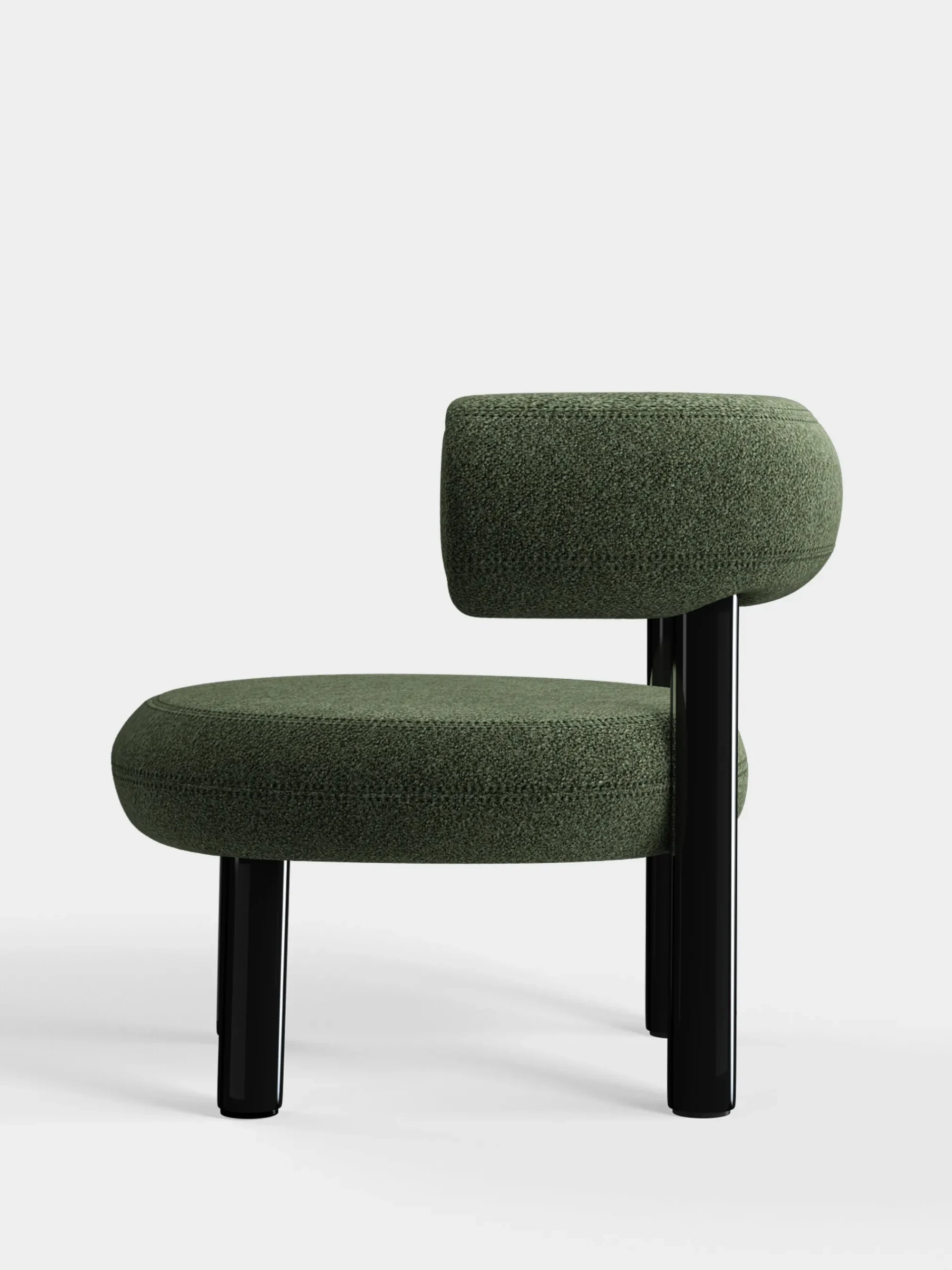 Tom Dixon Lounge Chairs*Fat Black Steel Lounge Chair