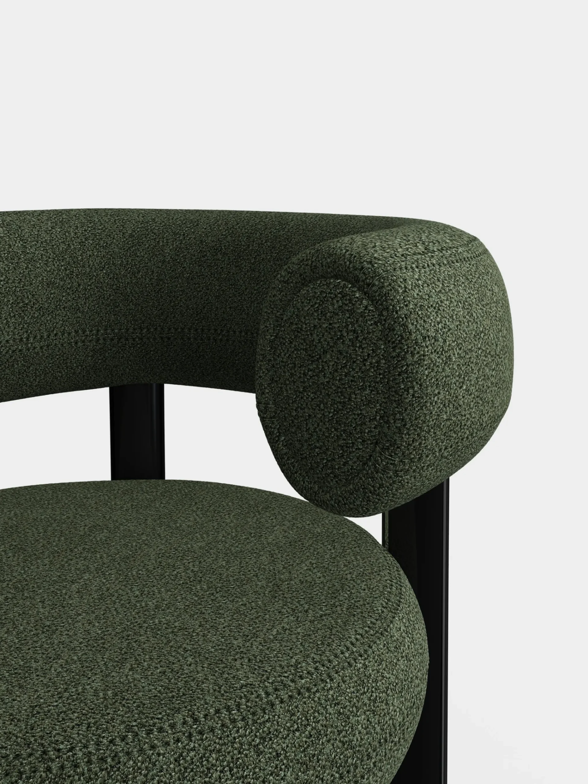 Tom Dixon Lounge Chairs*Fat Black Steel Lounge Chair