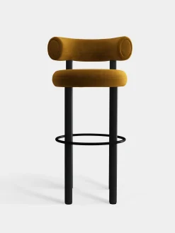 Tom Dixon Bar & Counter Stools*Fat Black Wood 75cm Bar Stool