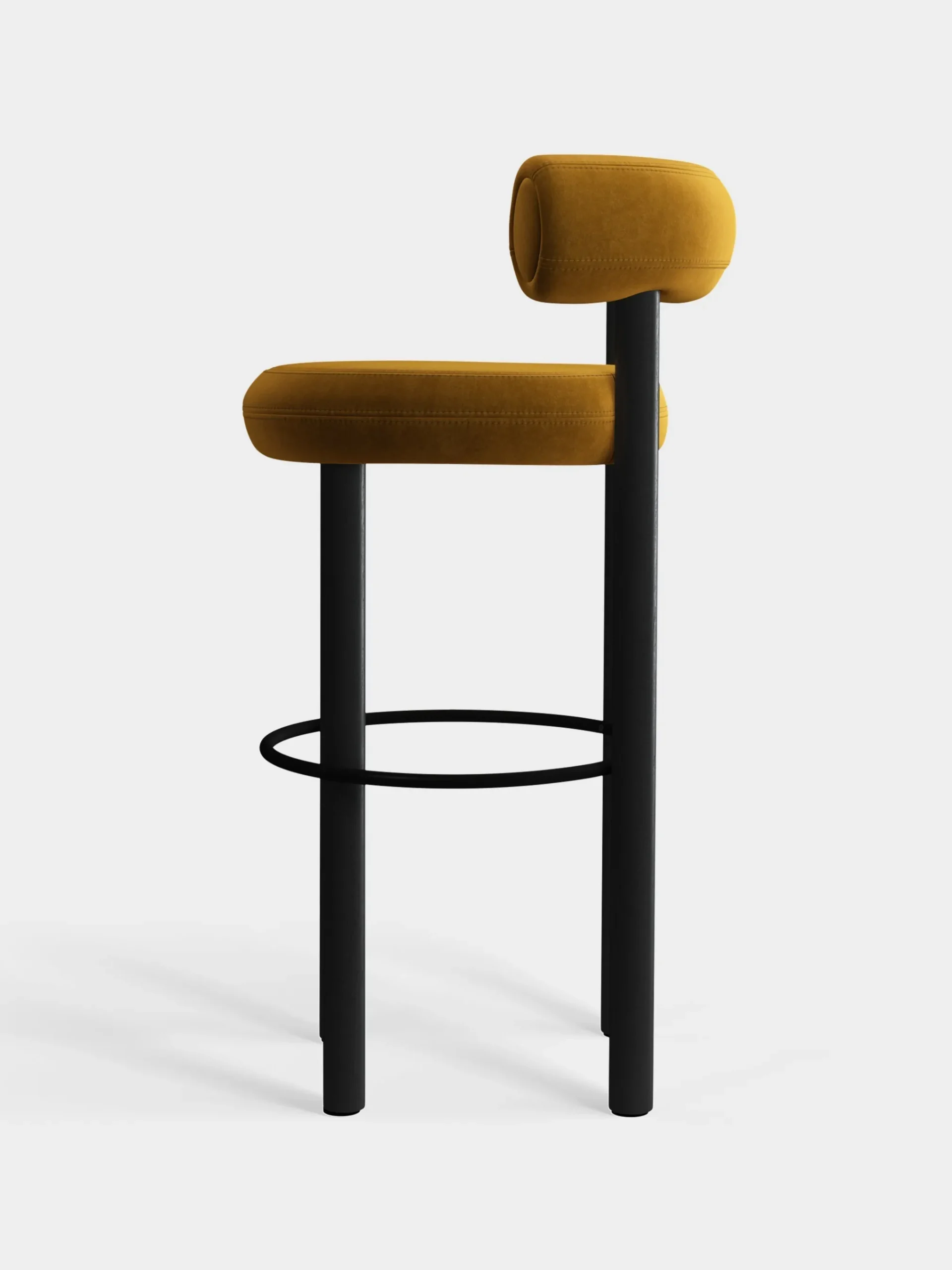 Tom Dixon Bar & Counter Stools*Fat Black Wood 75cm Bar Stool