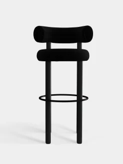 Tom Dixon Bar & Counter Stools*Fat Black Wood 75cm Bar Stool