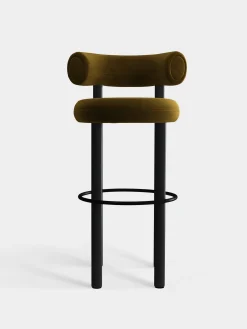 Tom Dixon Bar & Counter Stools*Fat Black Wood 75cm Bar Stool