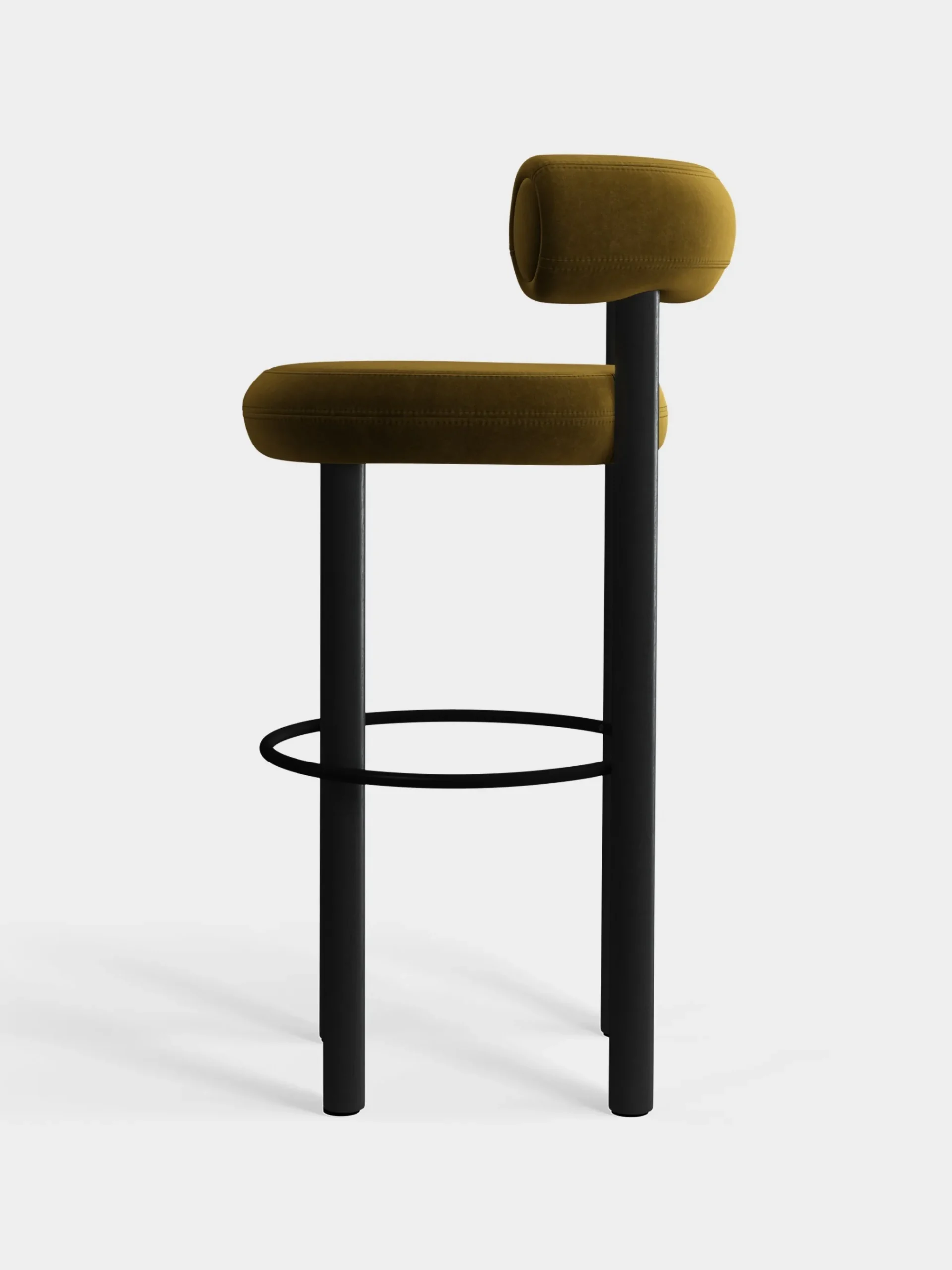 Tom Dixon Bar & Counter Stools*Fat Black Wood 75cm Bar Stool