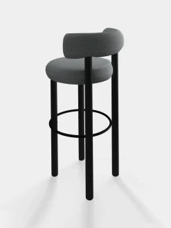 Tom Dixon Bar & Counter Stools*Fat Black Wood 75cm Bar Stool