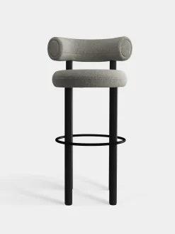 Tom Dixon Bar & Counter Stools*Fat Black Wood 75cm Bar Stool