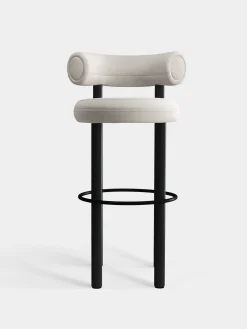 Tom Dixon Bar & Counter Stools*Fat Black Wood 75cm Bar Stool