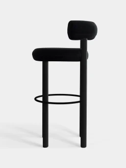 Tom Dixon Bar & Counter Stools*Fat Black Wood 75cm Bar Stool