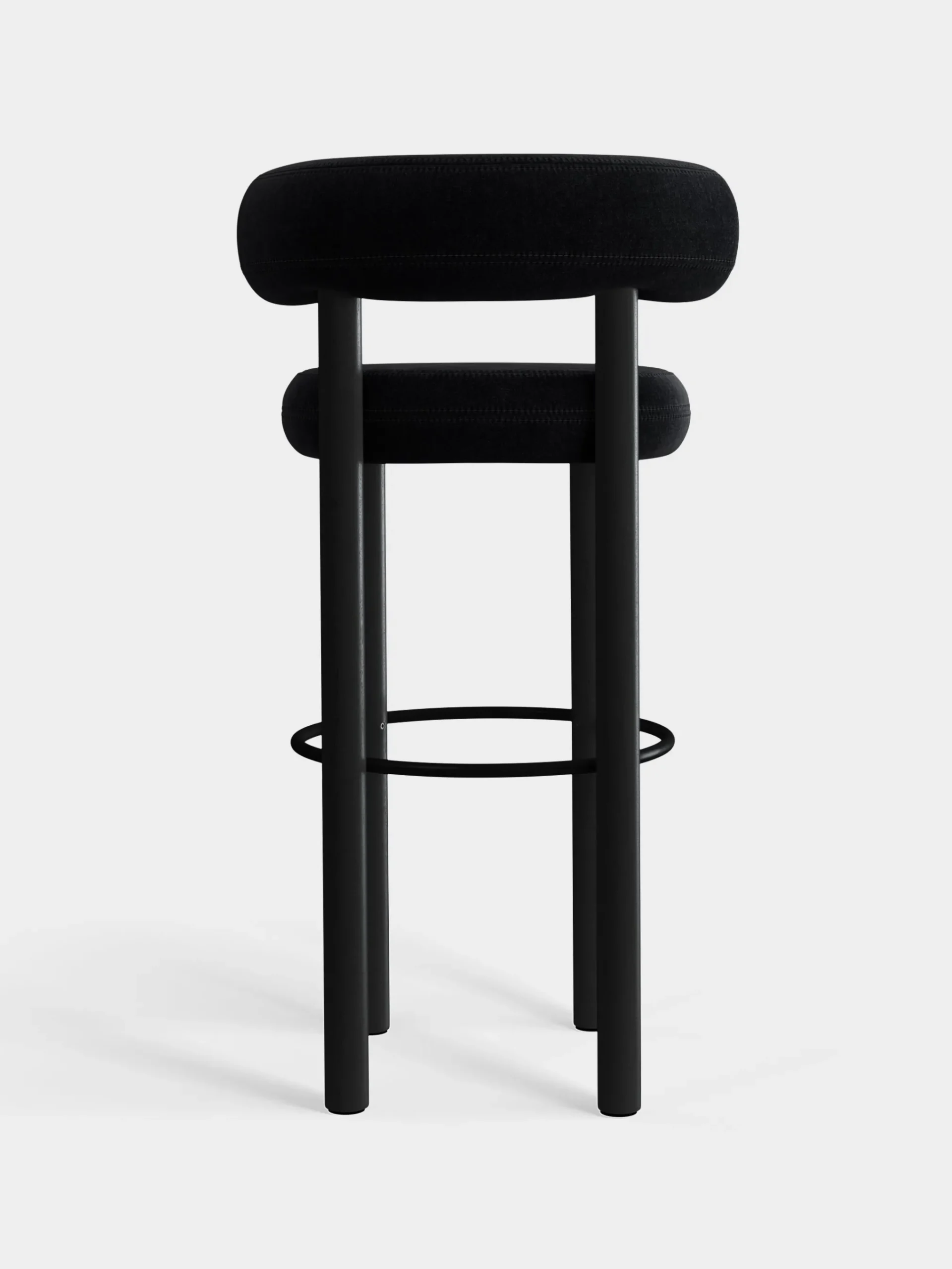 Tom Dixon Bar & Counter Stools*Fat Black Wood 75cm Bar Stool