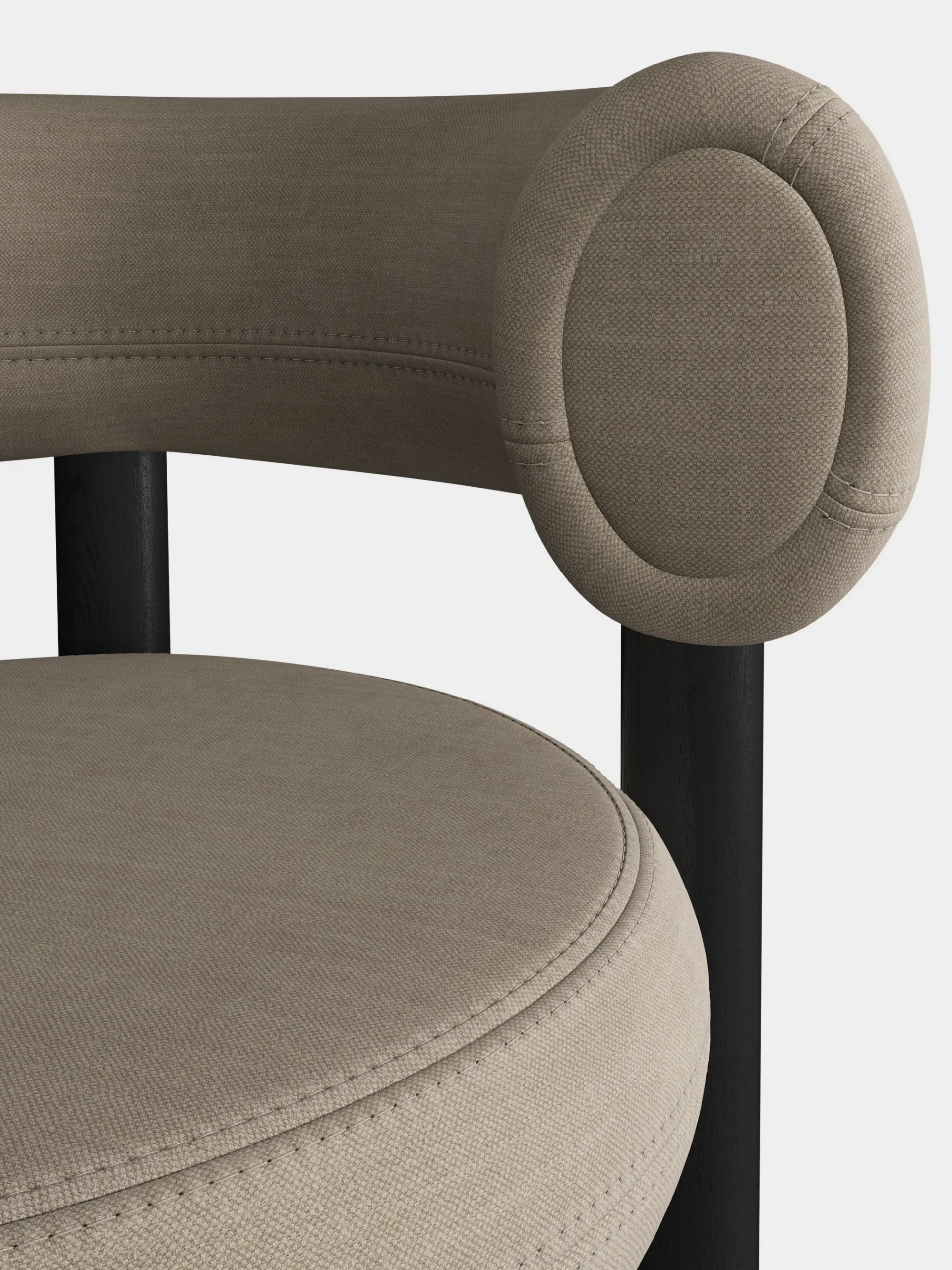 Tom Dixon Bar & Counter Stools*Fat Black Wood 75cm Bar Stool