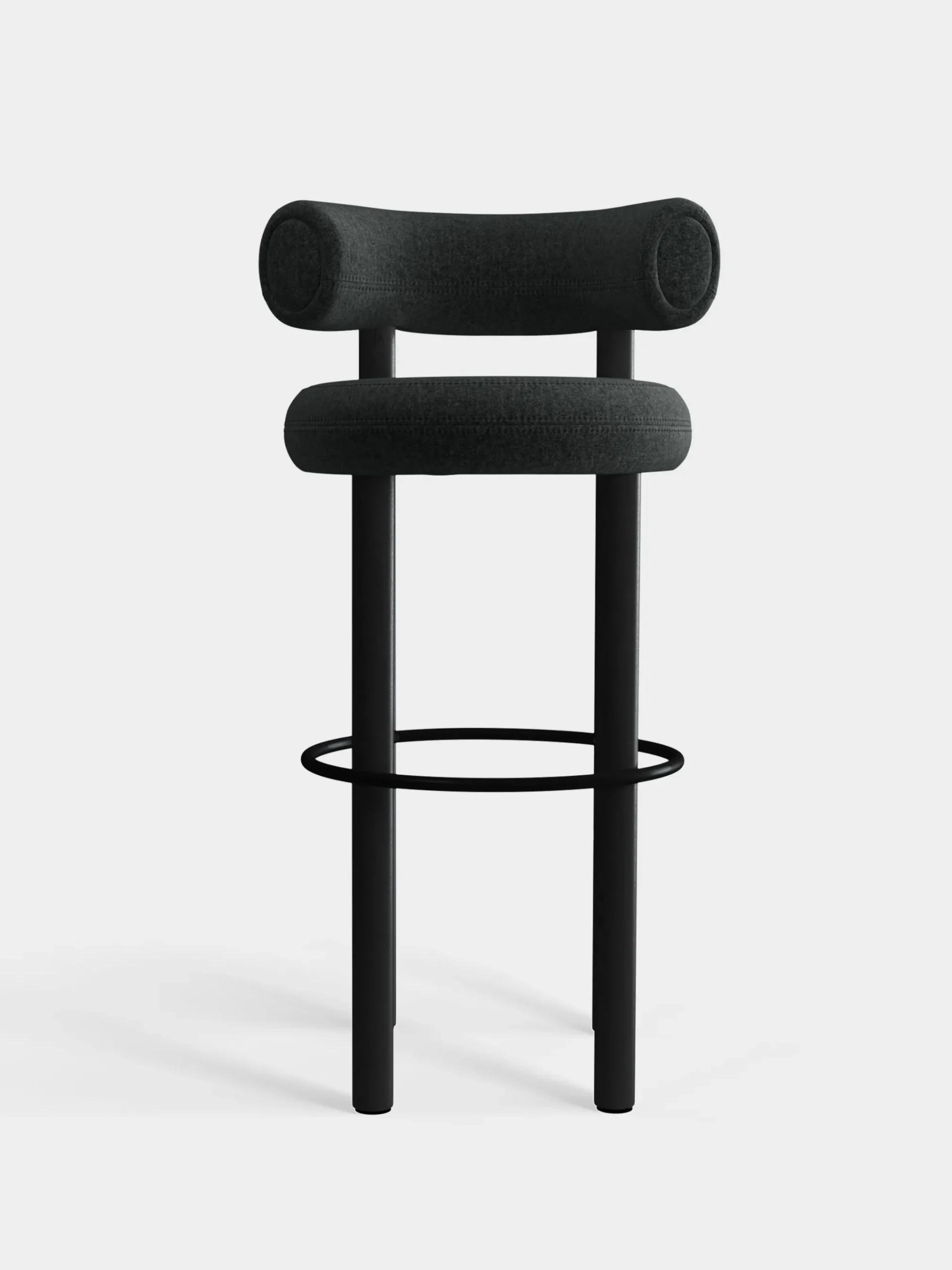 Tom Dixon Bar & Counter Stools*Fat Black Wood 75cm Bar Stool