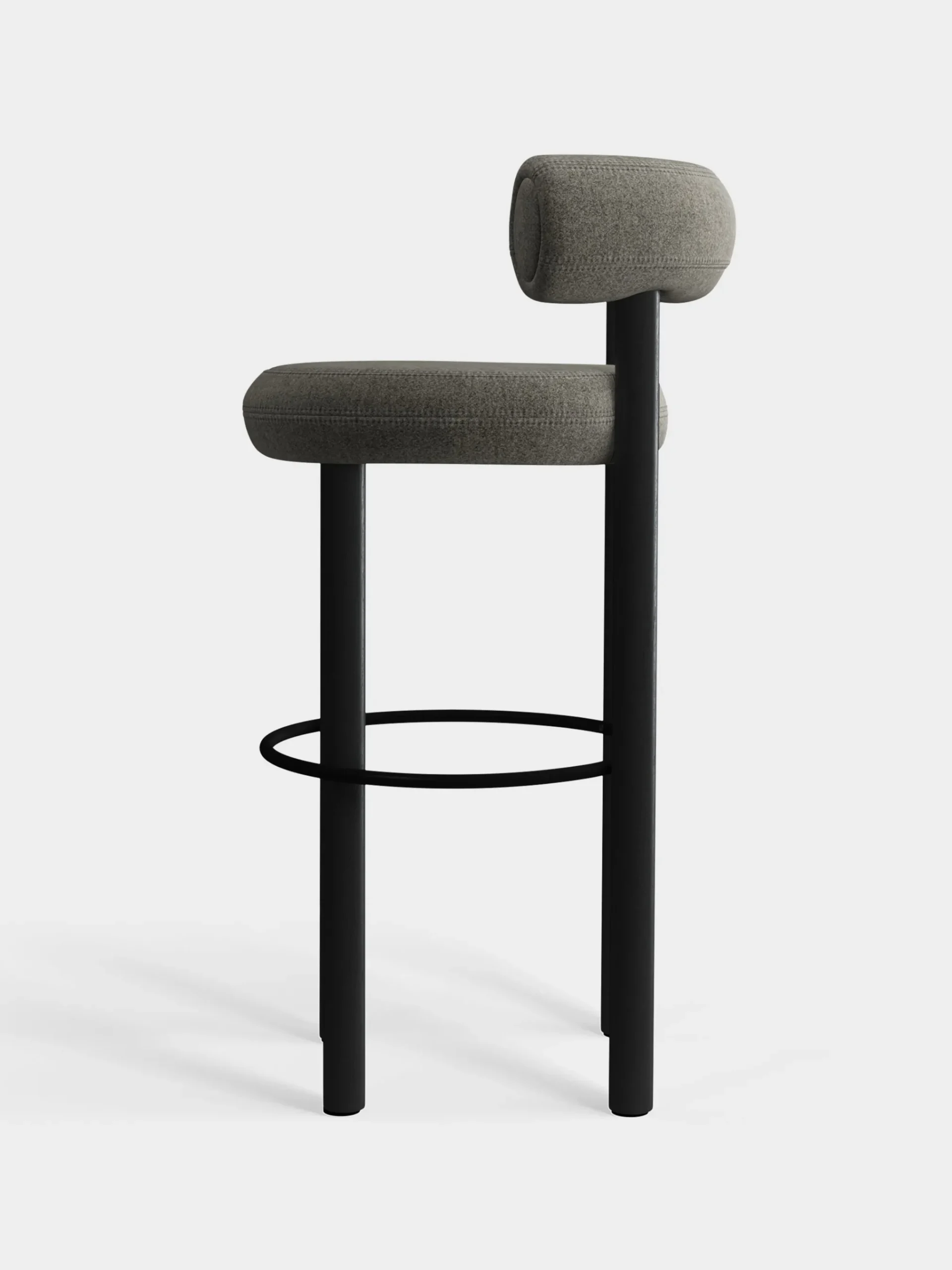 Tom Dixon Bar & Counter Stools*Fat Black Wood 75cm Bar Stool