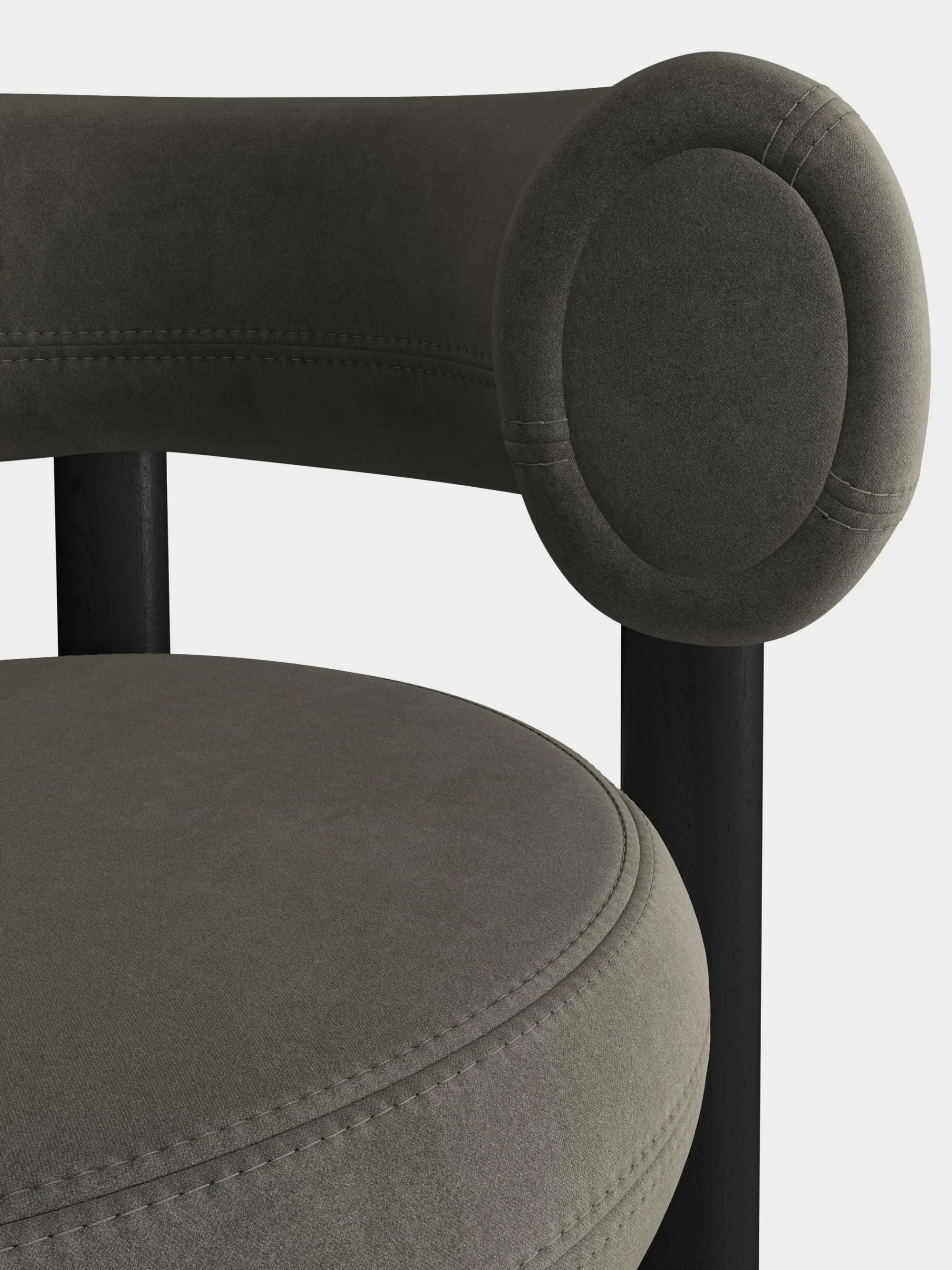 Tom Dixon Bar & Counter Stools*Fat Black Wood 75cm Bar Stool