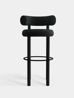 Tom Dixon Bar & Counter Stools*Fat Black Wood 75cm Bar Stool