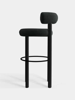 Tom Dixon Bar & Counter Stools*Fat Black Wood 75cm Bar Stool