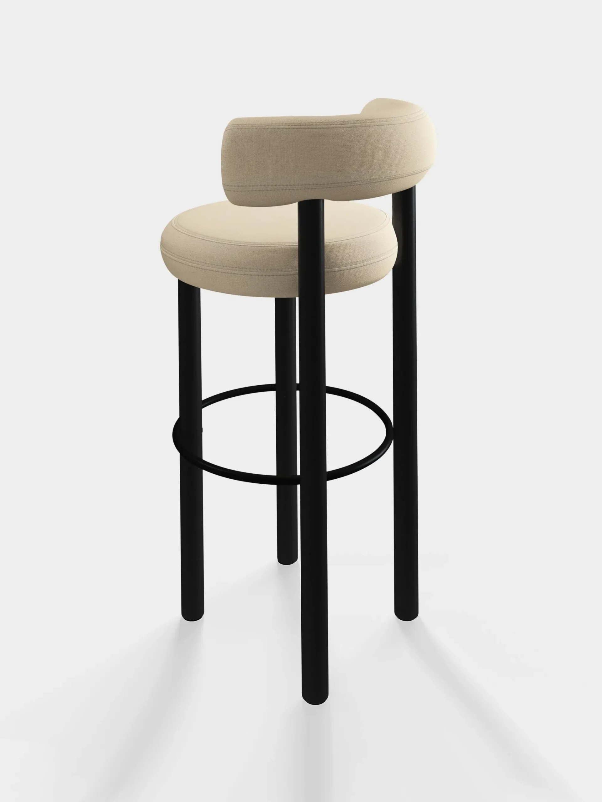 Tom Dixon Bar & Counter Stools*Fat Black Wood 75cm Bar Stool