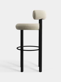 Tom Dixon Bar & Counter Stools*Fat Black Wood 75cm Bar Stool