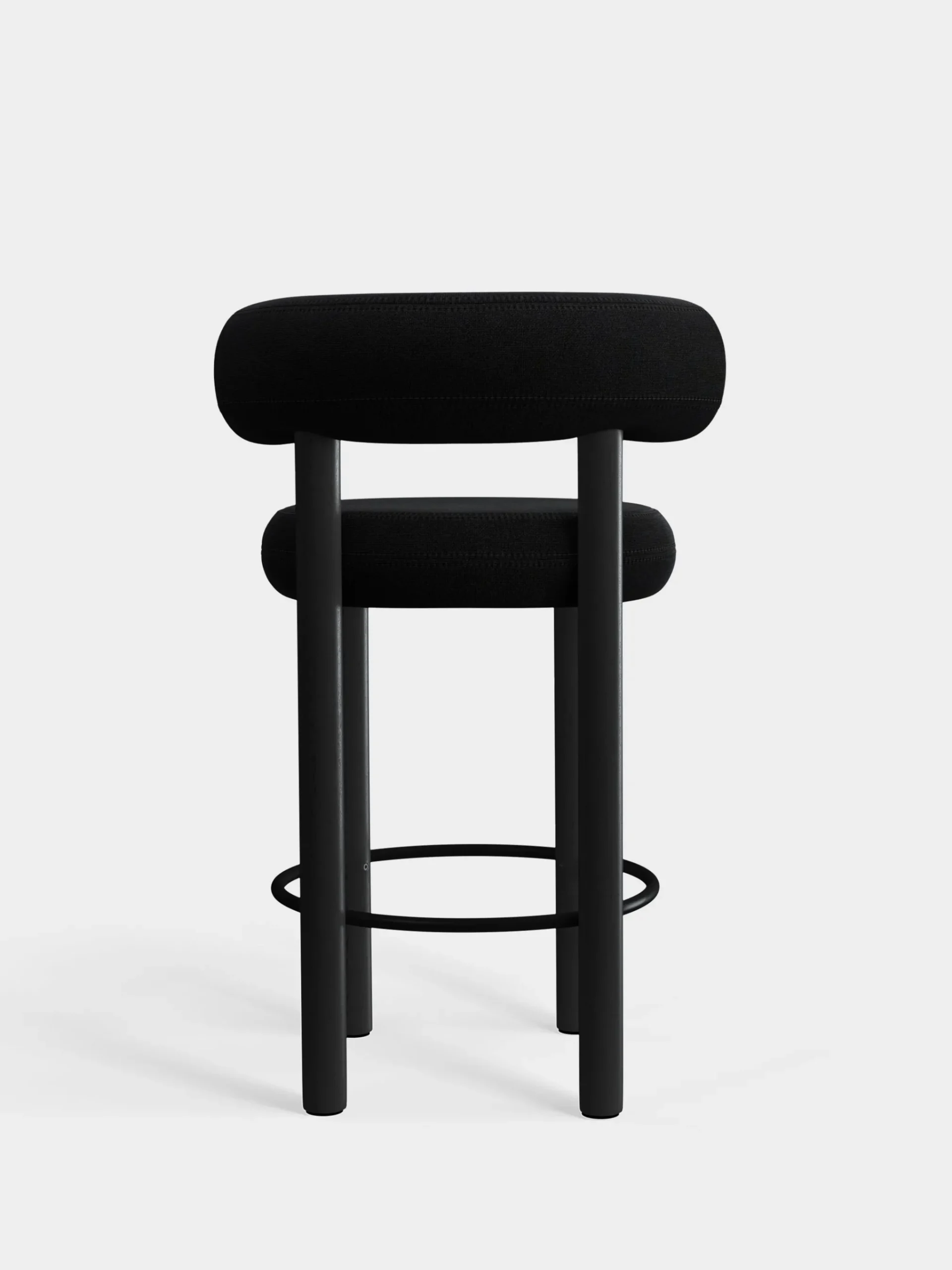 Tom Dixon Bar & Counter Stools*Fat Black Wood 65cm Counter Stool