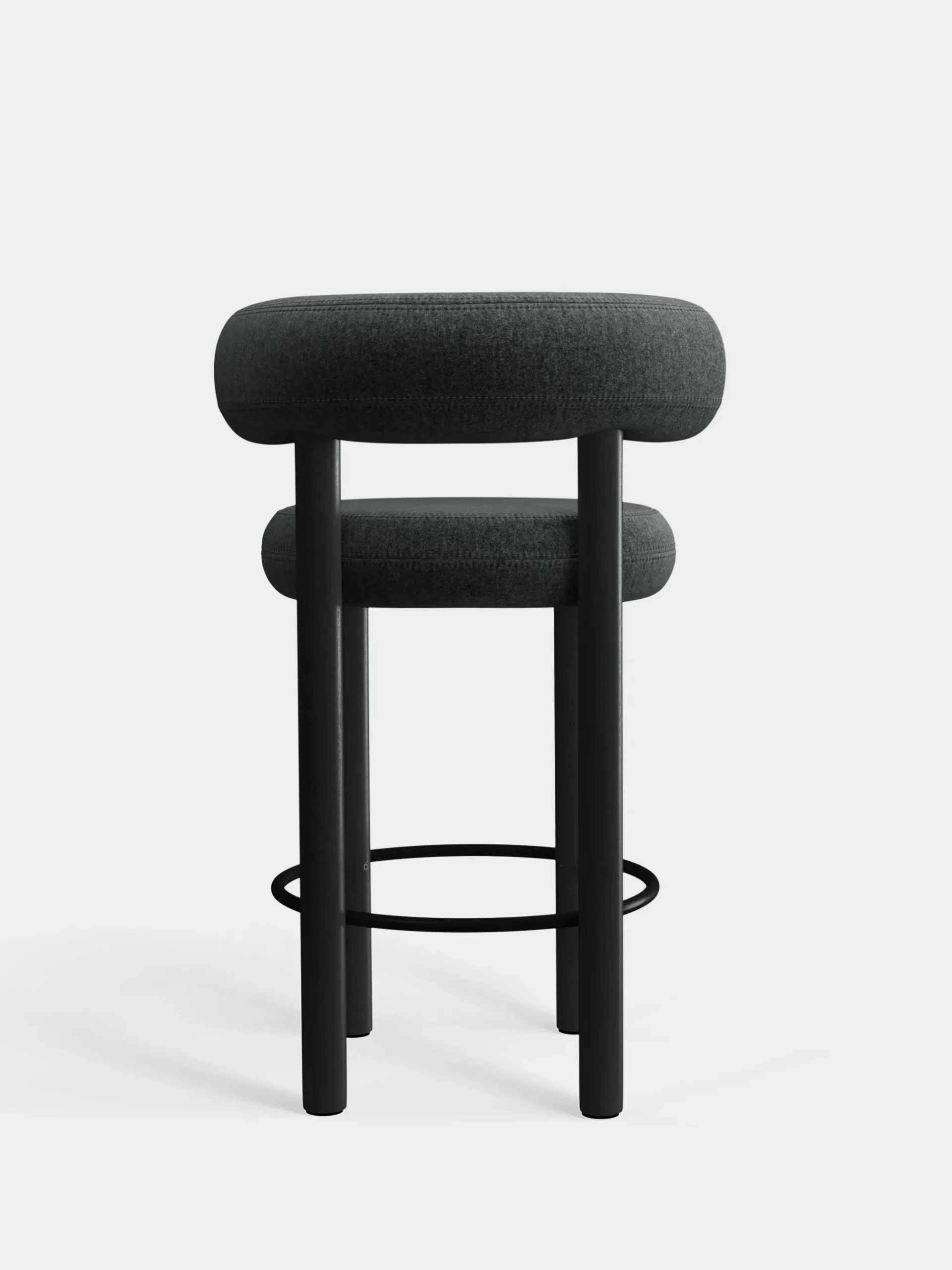 Tom Dixon Bar & Counter Stools*Fat Black Wood 65cm Counter Stool