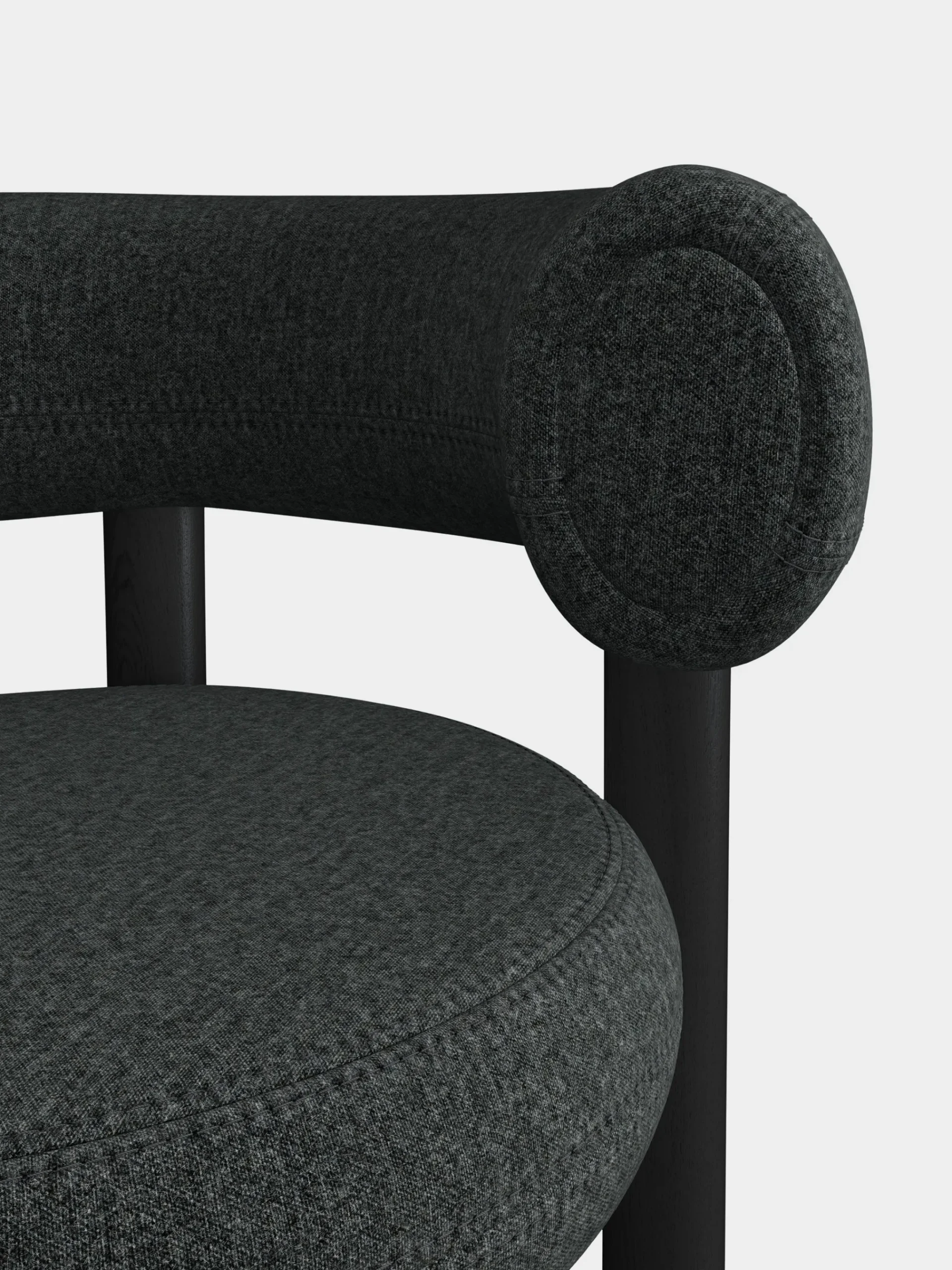 Tom Dixon Bar & Counter Stools*Fat Black Wood 65cm Counter Stool