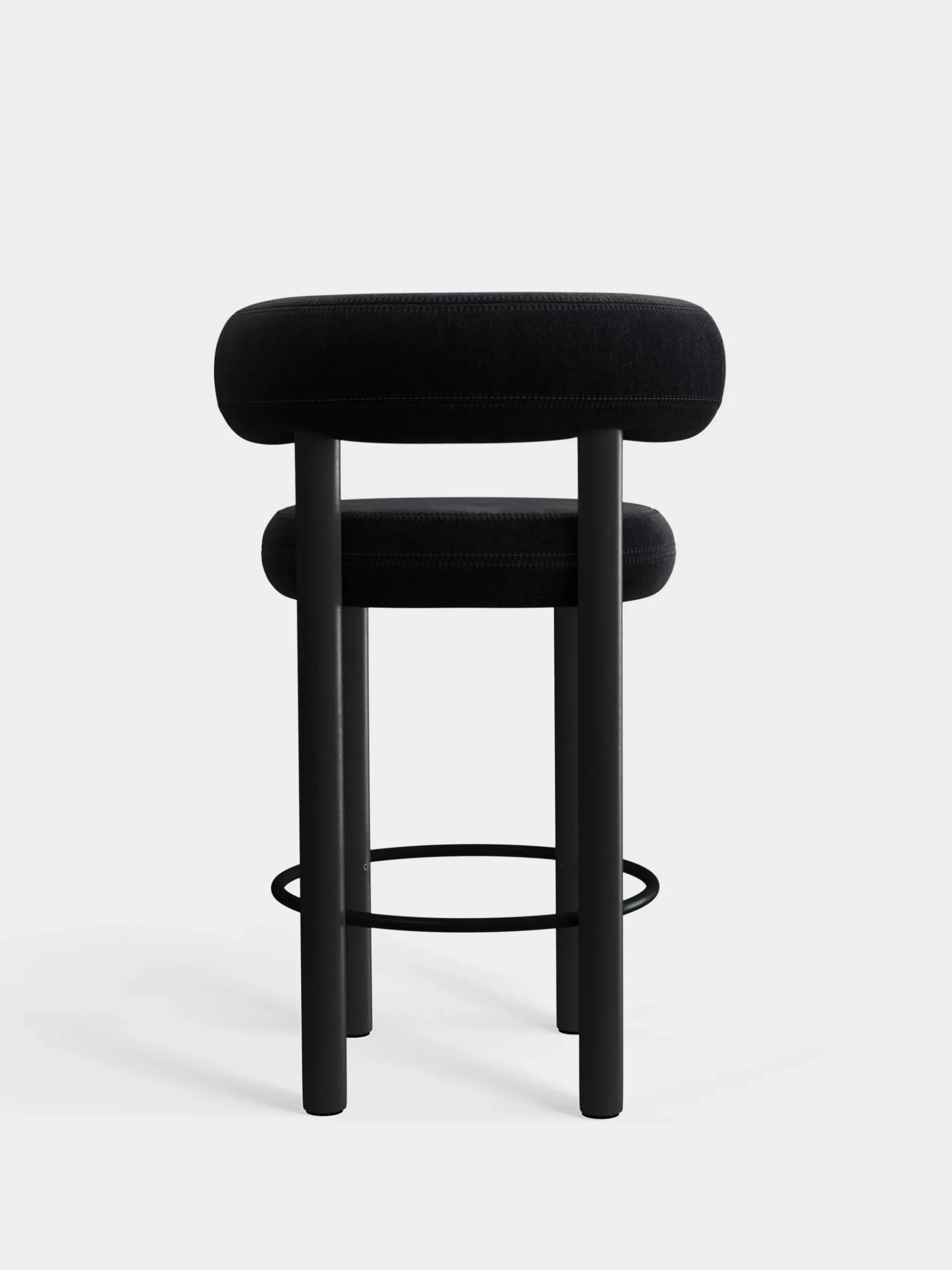 Tom Dixon Bar & Counter Stools*Fat Black Wood 65cm Counter Stool