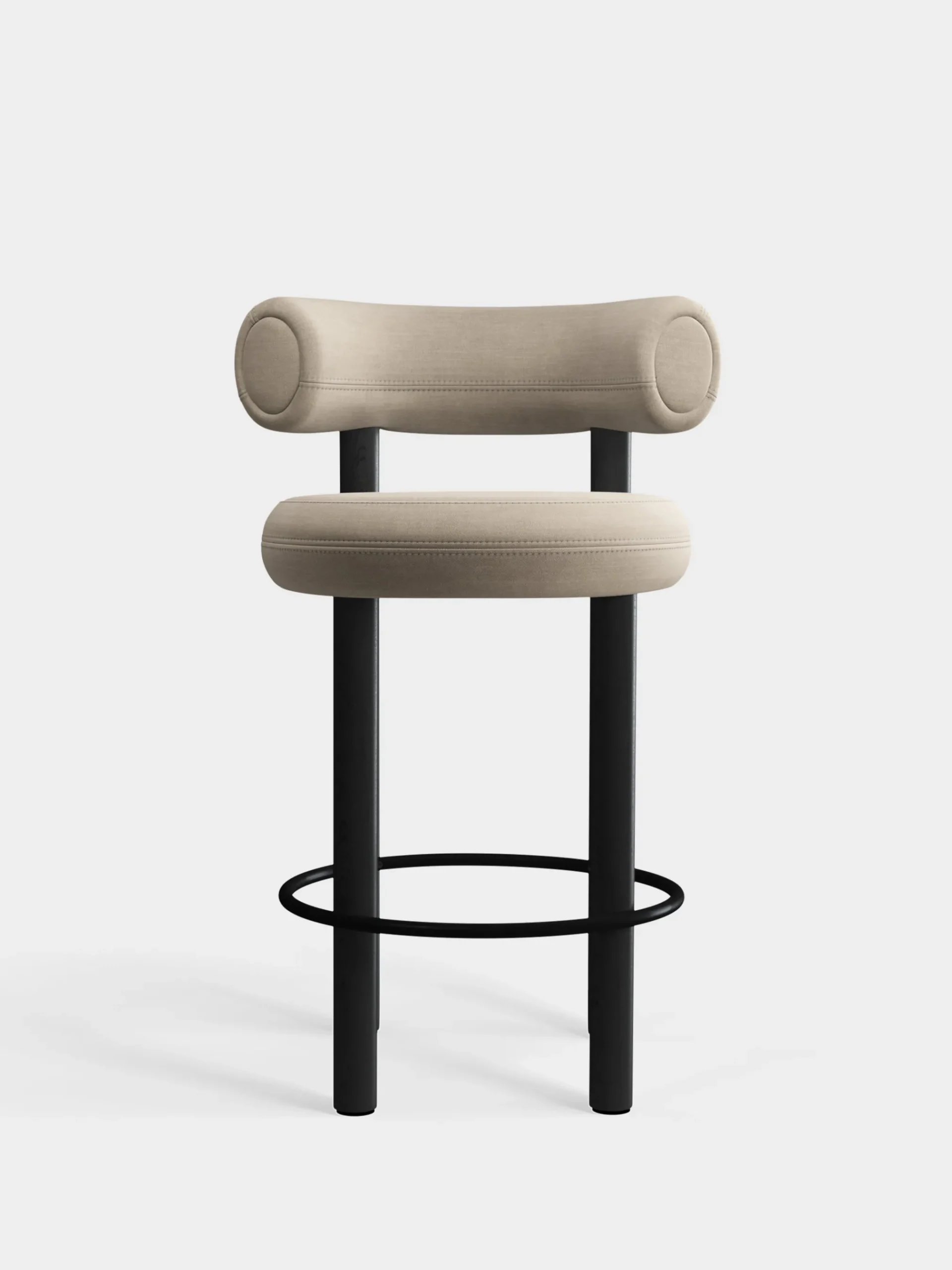 Tom Dixon Bar & Counter Stools*Fat Black Wood 65cm Counter Stool