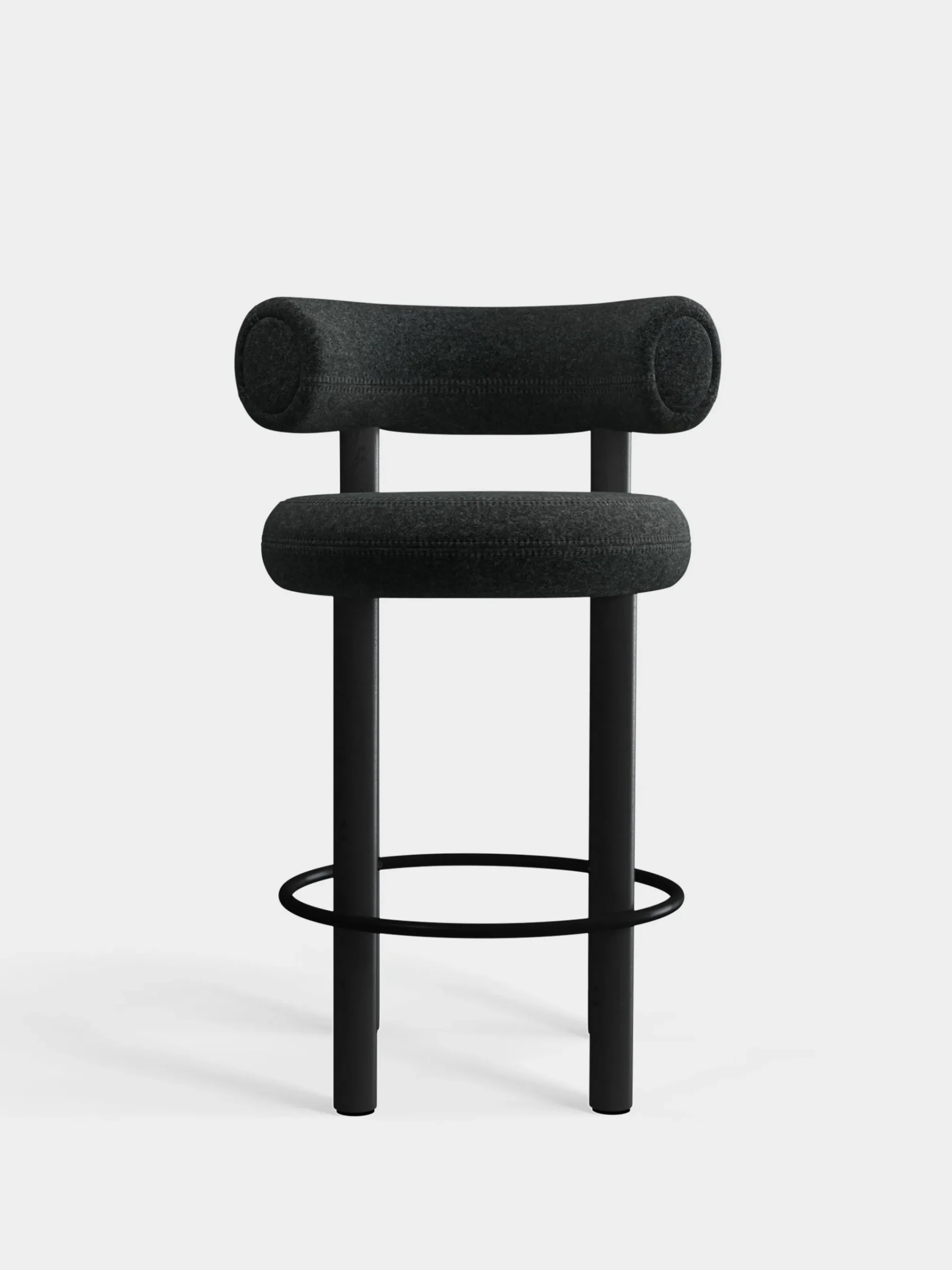 Tom Dixon Bar & Counter Stools*Fat Black Wood 65cm Counter Stool