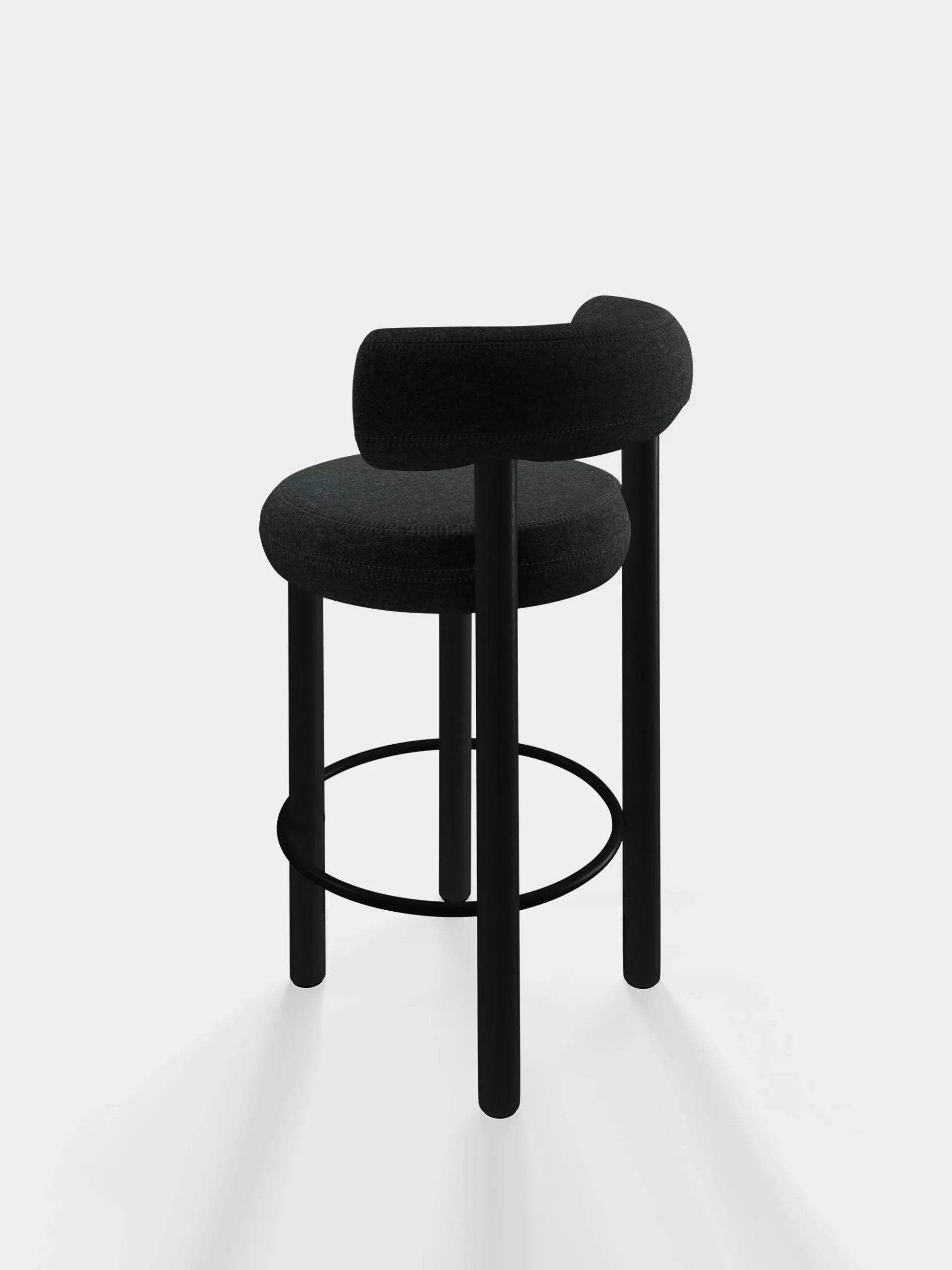 Tom Dixon Bar & Counter Stools*Fat Black Wood 65cm Counter Stool