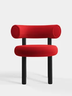 Tom Dixon Dining Chairs*Fat Black Wood Dining Chair
