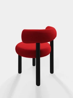 Tom Dixon Dining Chairs*Fat Black Wood Dining Chair
